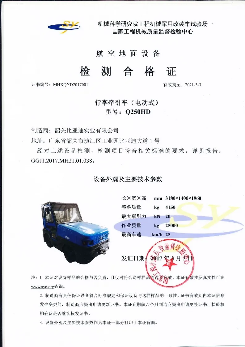 Q250HD民航合格证(图2)